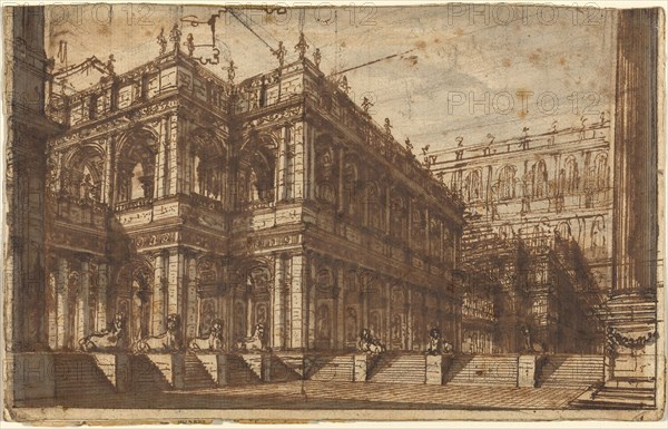 An Ancient Forum with Porticos, 1742/1743. Creator: Giovanni Battista Piranesi.