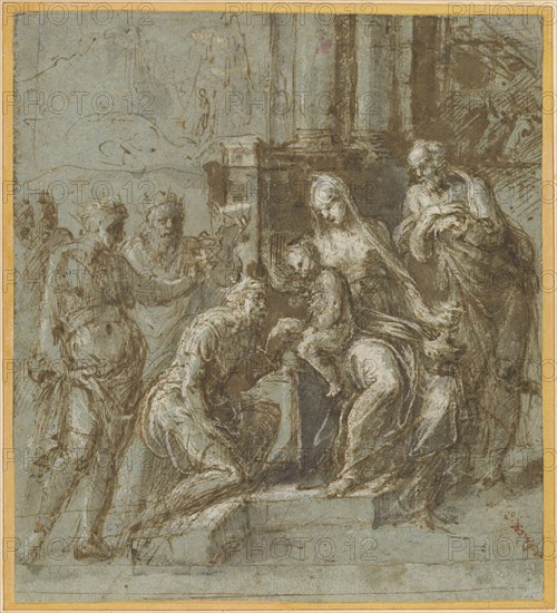 The Adoration of the Magi, c.1525. Creator: Biagio Pupini.