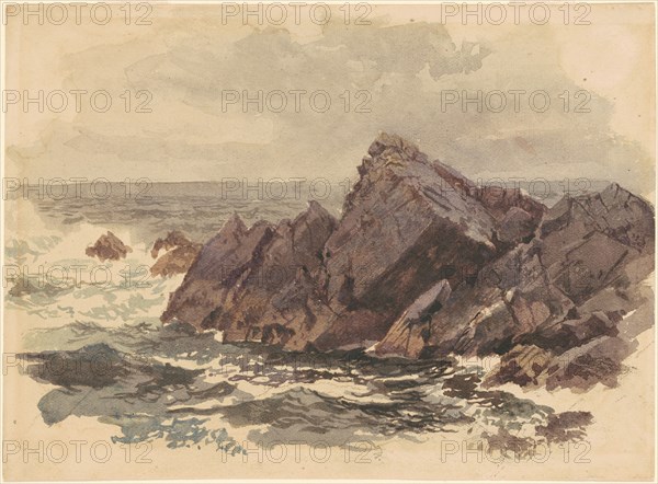 Seascape with Rocks, c. 1890s. Creator: William Trost Richards.