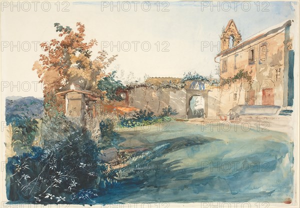 The Garden of San Miniato near Florence, 1845. Creator: John Ruskin.