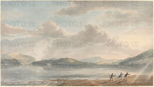 The Tide Rising at Briton Ferry, 1773. Creator: Paul Sandby.