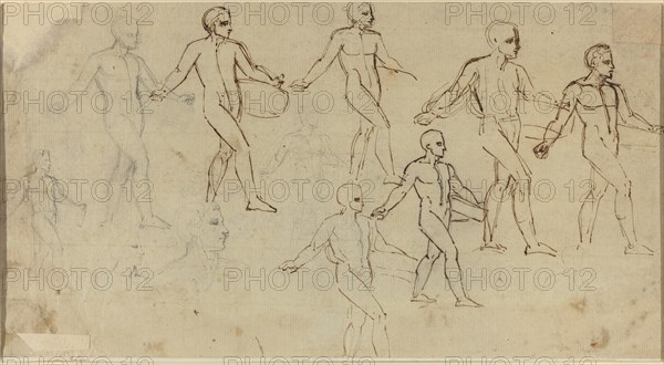 Studies of a Sower (Illustration for Thomson's Seasons), c. 1791. Creator: Thomas Stothard.