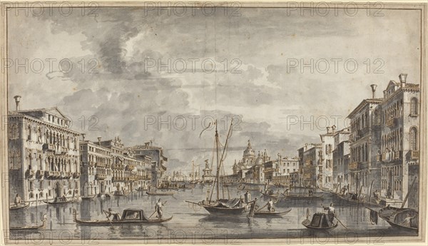 The Grand Canal Looking Toward the Salute and the Dogana, 1770s. Creator: Francesco Tironi.