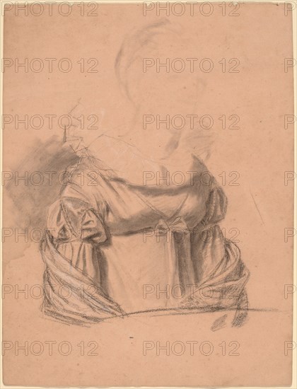 Study of a Woman's Dress, probably c. 1820. Creator: John Vanderlyn.