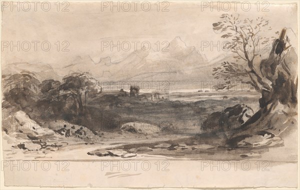 Landscape with Ruins. Creator: John Varley I.