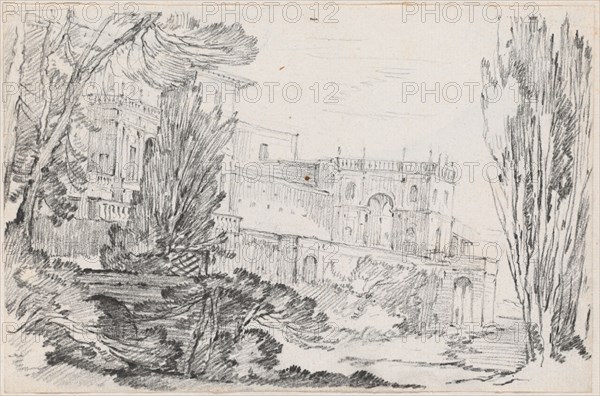 Villa d'Este, Tivoli, 1744/1750. Creator: Joseph-Marie Vien the Elder.
