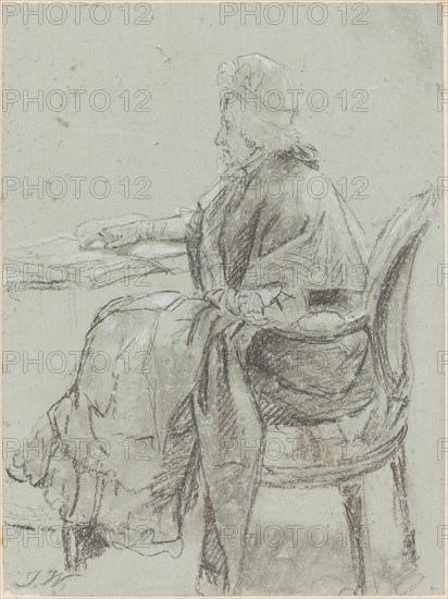 Study of an Elderly Woman for "Disobedience Discovered", c. 1797. Creator: James Ward.