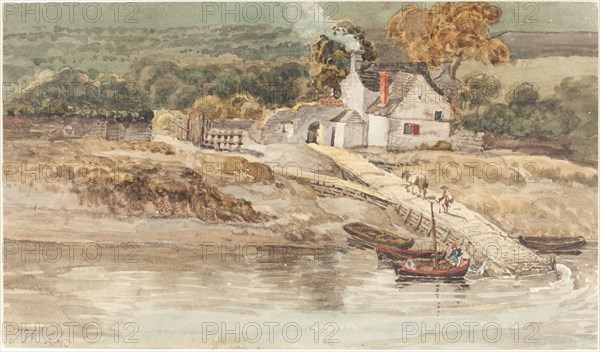 Landing Place near Tintern Abbey, probably c. 1802. Creator: James Ward.