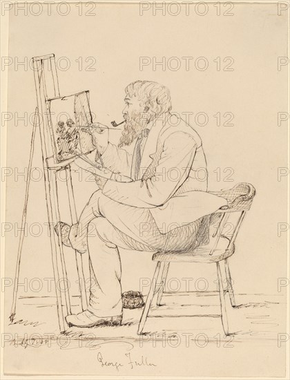 Sketching - George Fuller, 1858. Creator: John Quincy Adams Ward.