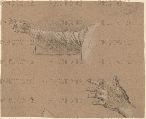 Study of a Right Arm and a Left Hand. Creator: Benjamin West.