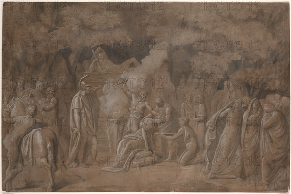 Death of Iphigenia (?), possibly c. 1758/1759. Creator: Benjamin West.
