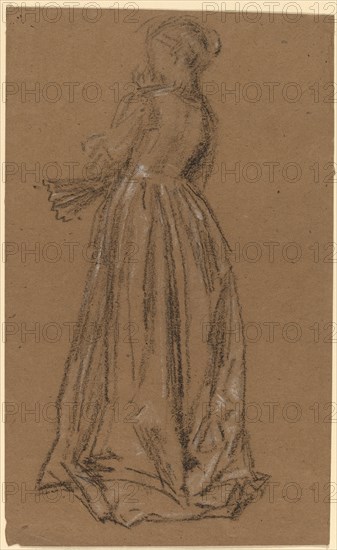 Woman with a Fan, 1873/1875. Creator: James Abbott McNeill Whistler.