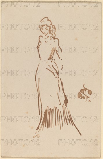 Standing Female Figure, c. 1883. Creator: James Abbott McNeill Whistler.