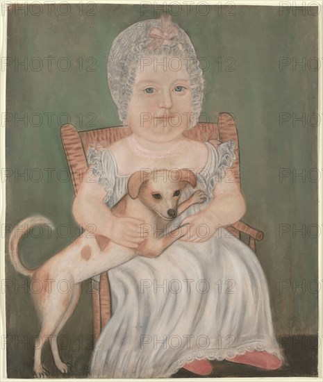 Child with Pet Dog, c. 1825. Creator: Micah Williams.