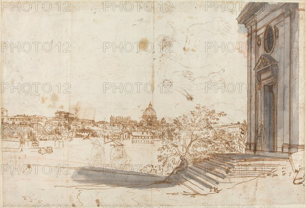 A View of Rome from Santa Maria del Priorato, c. 1710. Creator: Gaspar van Wittell.