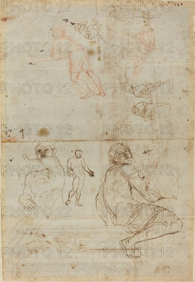 Figures from the Farnese Palace and from Life, c. 1710. Creator: Gaspar van Wittell.