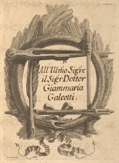 Lettere di Giustificazione scritte a Milord Charlemont e a' di lui Agenti di Roma, 1757. Creator: Giovanni Battista Piranesi.