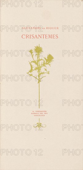 Crisantemes, 1899. Creator: Alexandre de Riquer.