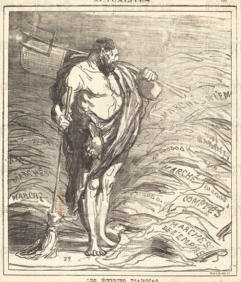 Les écuries d'Augias, 1872. Creator: Honore Daumier.