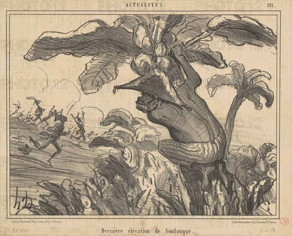 Dernière élévation de Soulouque, 19th century. Creator: Honore Daumier.