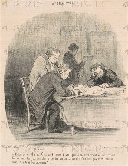Dites donc, M'sieu Colimard ..., 1850. Creator: Honore Daumier.