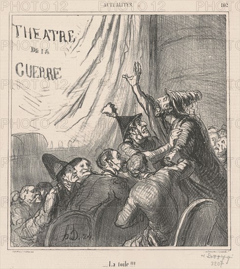 La toile!!!, 19th century. Creator: Honore Daumier.