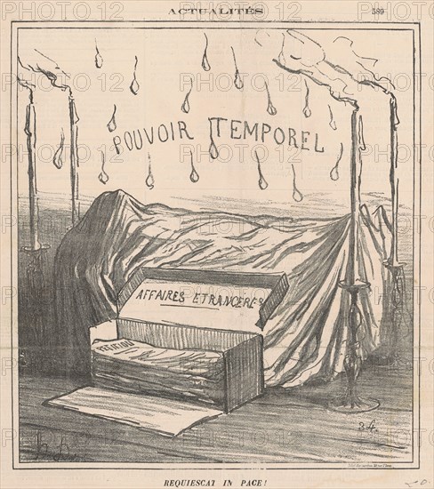 Requiescat in pace!, 19th century. Creator: Honore Daumier.