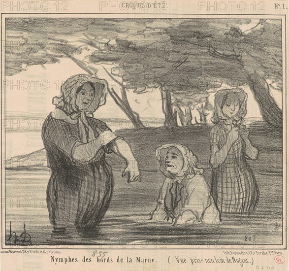 Nymphes des bords de la Marne, 19th century. Creator: Honore Daumier.