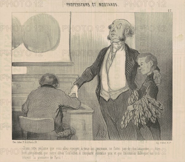 Dans cette réclame que vous allez envoyer ..., 19th century. Creator: Honore Daumier.