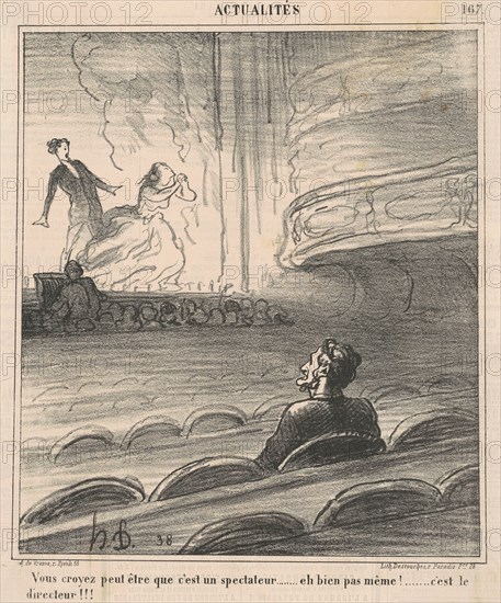 Vous croyez peut être que c'est un spectateur..., 19th century. Creator: Honore Daumier.