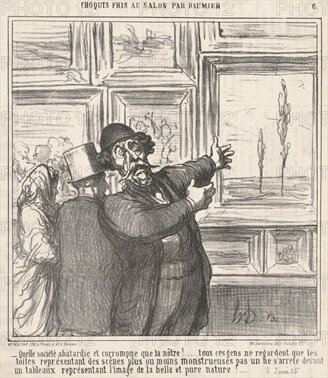 Quelle société abatardie et corrompue que la notre!..., 19th century.  Creator: Honore Daumier.