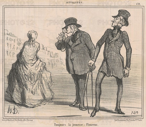 Toujours la jeunesse - Flourens, 19th century. Creator: Honore Daumier.