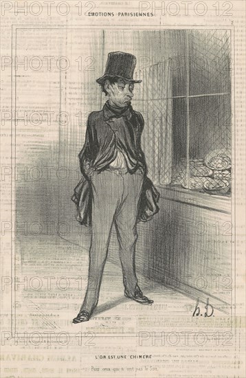 L'or est une chimère, 19th century. Creator: Honore Daumier.