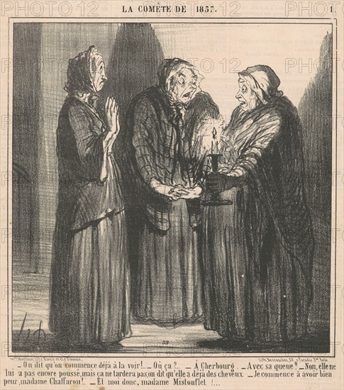 On dit qu'on commence déja a la voir ..., 19th century. Creator: Honore Daumier.