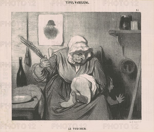 Le Toucher, 19th century. Creator: Honore Daumier.