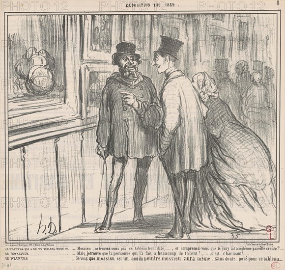 Le peintre qui a eu un tableau refusé ..., 19th century. Creator: Honore Daumier.