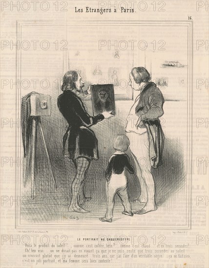 Le portrait au daguéréotype, 19th century. Creator: Honore Daumier.