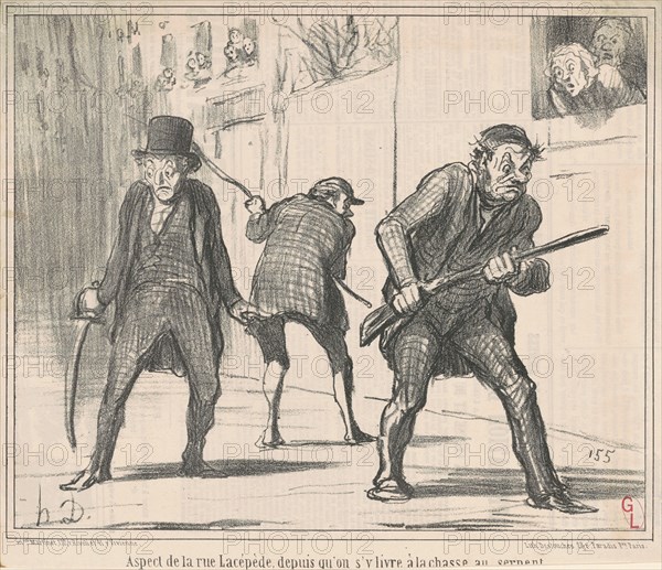 Aspect de la rue Lacépède ..., 19th century. Creator: Honore Daumier.