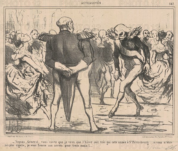 Voyons, genéral ..., 19th century. Creator: Honore Daumier.