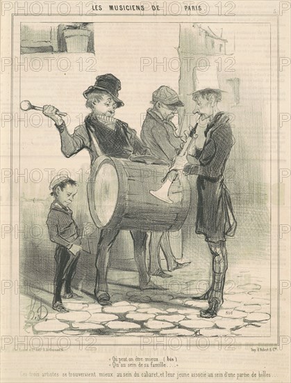 Ou peut on être mieux ..., 19th century. Creator: Honore Daumier.