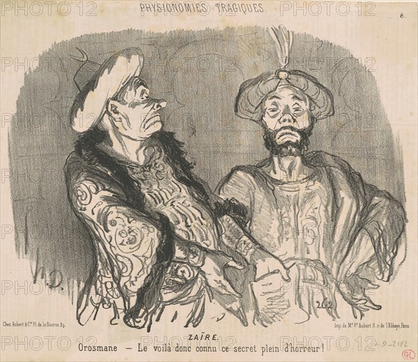 Zaïre, 19th century. Creator: Honore Daumier.