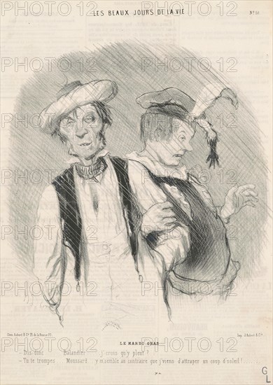 Le Mardi Gras, 19th century. Creator: Honore Daumier.