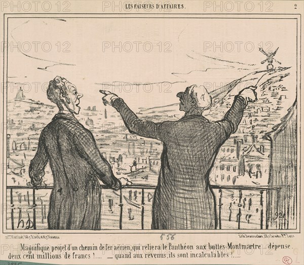 Magnifique projet ..., 19th century. Creator: Honore Daumier.