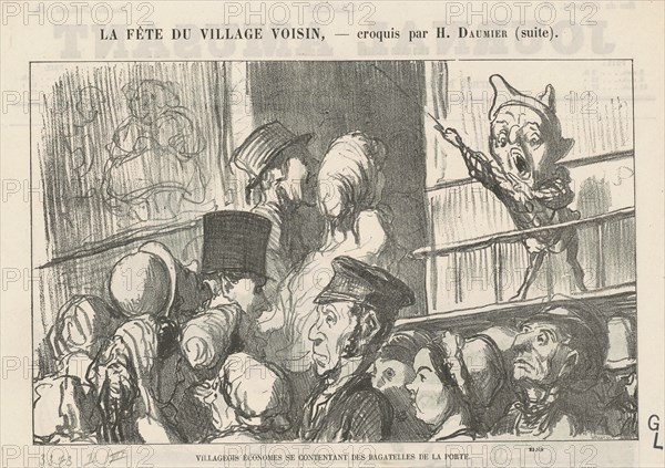 Villageois économes se contentant ... ; A la campagne, pas de grèves de cochers ..., 19th century. Creator: Honore Daumier.