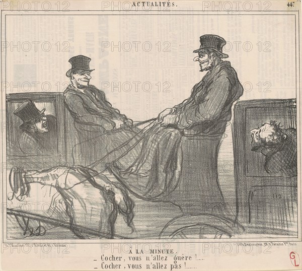 A la minute, 19th century. Creator: Honore Daumier.