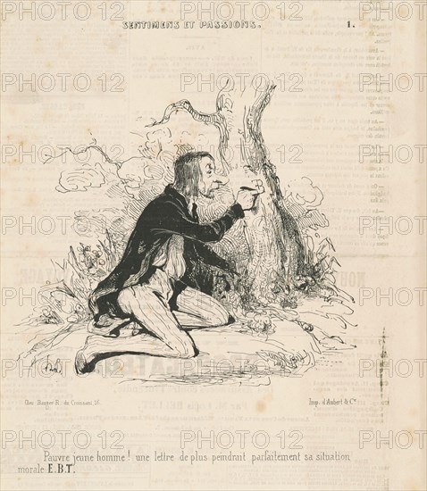 Pauvre jeune homme!, 19th century. Creator: Honore Daumier.