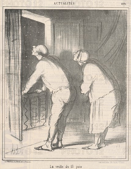 La veille du 13 Juin, 19th century. Creator: Honore Daumier.