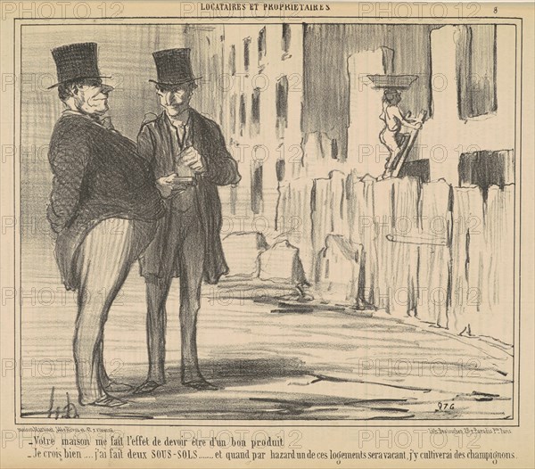 Votre maison me fait l'effet de devoir ..., 19th century. Creator: Honore Daumier.