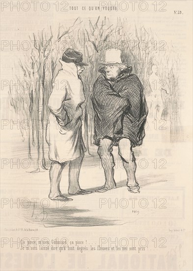 Ça pince, M'sieu Galimard, ça pince! ..., 19th century. Creator: Honore Daumier.