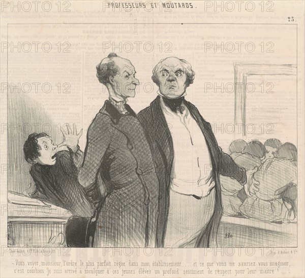 Vous voyez ... l'orde le plus parfait règne ..., 19th century. Creator: Honore Daumier.